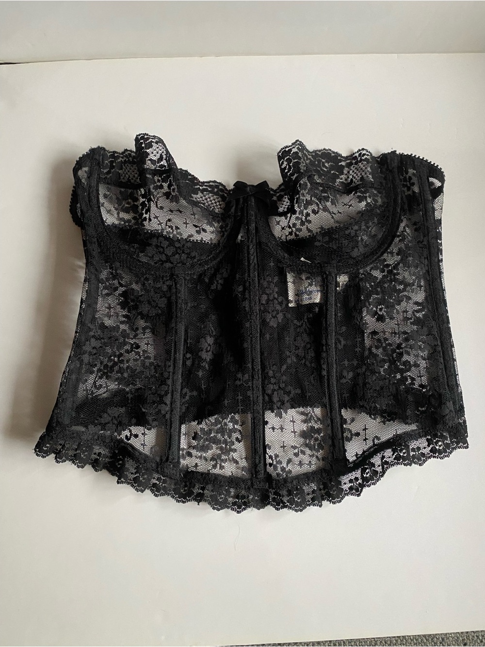 Vintage black lace Corset